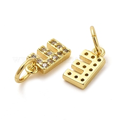 Brass Micro Pave Cubic Zirconia Pendants&nbsp;KK-M273-02G-E