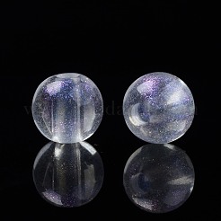 透明なアクリルビーズ  グリッターパウダー  ラウンド  透明  8x7mm  穴：2mm  約1840個/500g&nbsp;OACR-N008-108A-01
