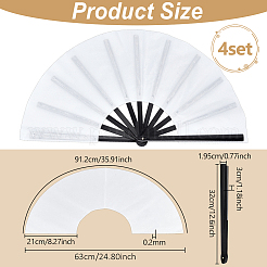 Cloth Hand Held Fan&nbsp;DIY-WH0579-95B