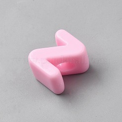 アクリルヨーロピアンビーズ  大穴ビーズ  ピンク  文字Z  20~21x8.5~20.5x13.5mm  穴：6mm&nbsp;OACR-WH0050-09Z