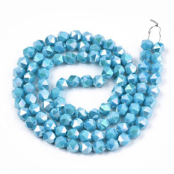 Electroplate Opaque Glass Beads Strands&nbsp;EGLA-T019-05L