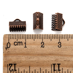 混合鉄リボンカシメエンドパーツ  無鉛の  ミックスカラー  7x10mm  穴：2mm  約570個/200g&nbsp;E143Y-M