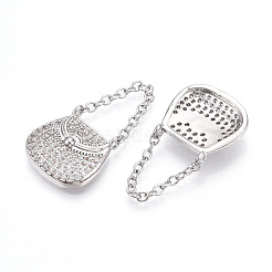 Brass Micro Pave Cubic Zirconia Pendants&nbsp;KK-T070-52P