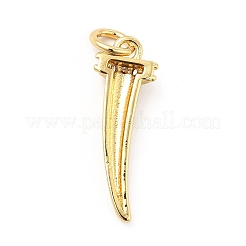 Rack Plating Brass Micro Pave Cubic Zirconia Pendants&nbsp;KK-K270-12G