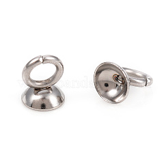 201 Stainless Steel Bead Cap Pendant Bails&nbsp;STAS-L244-27C-P