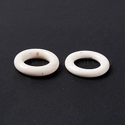 天然ホワイトアゲートビーズ  ディスク/ドーナツ  12x2mm  穴：7mm&nbsp;G-C247-06D