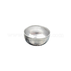 ミニアイアンボウル  ドールハウスアクセサリー用  小道具の装飾のふりをする  プラチナ  19x10mm&nbsp;BOTT-PW0001-195