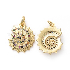 Brass Micro Pave Colorful Cubic Zirconia Pendants&nbsp;KK-I658-45G