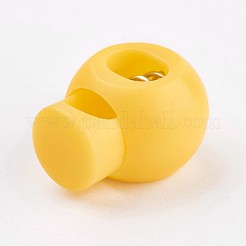 プラスチック製の鉄スプリングコードロック  ゴールド  15x20x15mm  穴：6x4mm&nbsp;LS-X-FIND-WH0017-10