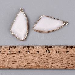 Natural White Jade Faceted Pendants&nbsp;G-Q606-51G