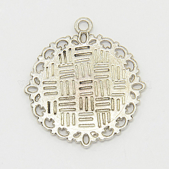 Zinc Alloy Pendant Settings for Cabochon & Rhinestone&nbsp;X-PALLOY-A15290-AS-FF