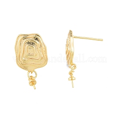 Brass Stud Earring Findings&nbsp;KK-I663-07G