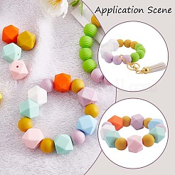 100Pcs Silicone Beads Mixed Color Hexagonal Silicone Beads Bulk Spacer Beads Silicone Bead Kit for Bracelet Necklace Keychain Jewelry Making&nbsp;JX307A
