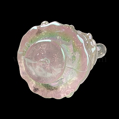 透明アクリルエナメルペンダント  クリスマスツリー  ホワイト  36x22x22.5mm  穴：3mm&nbsp;ACRC-D002-01B