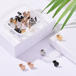 24Pcs 4 Colors Stainless Steel Stud Earring Findings&nbsp;STAS-ZZ0001-01C