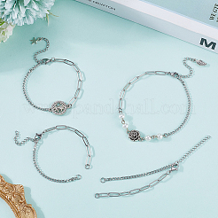 16Pcs Brass Curb & Paperclip Chains Bracelet Making&nbsp;MAK-SC0001-39