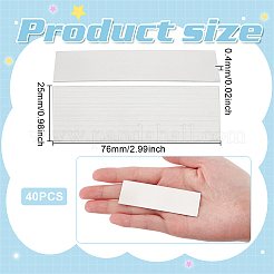 40Pcs Self-adhesion 201 Stainless Steel Type Business Cards&nbsp;AJEW-UN0002-67P