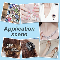 アクリルカボション  多面カット  馬の目  クリアAB  6~15x3~7x1~3mm  100個/セット&nbsp;MACR-HY0001-17