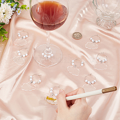 24Pcs Cloud Acrylic Wine Glass Charms&nbsp;HJEW-BC00038