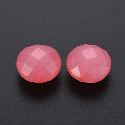 模造ゼリーアクリルビーズ  多面カット  フラットラウンド  鮭色  18.5x12.5mm  穴：1.5mm  約220個/500g&nbsp;MACR-S373-94-E03
