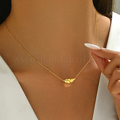 Stainless Steel Feather Pendant Necklaces for Women&nbsp;SH3868