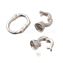 925 Sterling Silver Fold Over Clasps&nbsp;STER-B006-02P