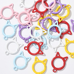 24Pcs 6 Colors Zinc Alloy Keychain Clasp Findings&nbsp;KEYC-SC0001-83