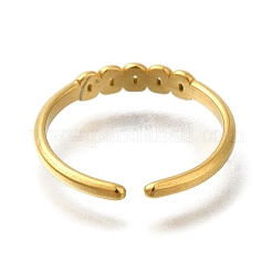 Ion Plating(IP) 304 Stainless Steel Open Cuff Ring Components&nbsp;RJEW-U017-25G