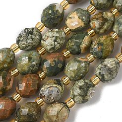Natural Rhyolite Jasper Beads Strands&nbsp;G-F809-A09-01