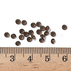 ファセットカットの天然スモーキークォーツカボション  後ろ向き  ダイヤモンド  3x1.8mm&nbsp;G-I295-05C-18B-07