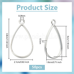 50Pcs Alloy Open Back Bezel Pendants&nbsp;FIND-OC0003-35S