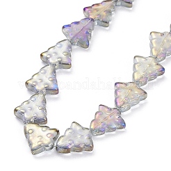 Transparent Electroplate Glass Bead Strands&nbsp;EGLA-C002-FR01