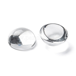 透明な半円形のガラスカボション  透明  16~17x7.5~8.5mm&nbsp;X-GGLA-R027-16mm