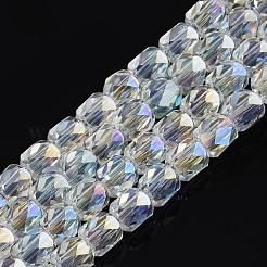 Electroplate Transparent Glass Beads Strands&nbsp;EGLA-N002-13-B
