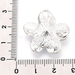 メッキ合金エナメルチャームラック  花のチャーム  カドミウムフリー＆ニッケルフリー＆鉛フリー  銀  ミックスカラー  26.5x25.5x7mm  穴：3x2.8mm&nbsp;ENAM-T091-49M-P