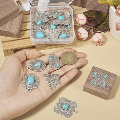 16Pcs 8 Styles Synthetic Turquoise Pendants&nbsp;FIND-TA0002-15