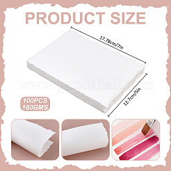 水彩紙  長方形  ホワイト  179x132x0.3mm  50個/セット&nbsp;DIY-WH0591-585B