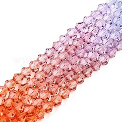 Gradient Color Baking Paint Glass Bead Strands&nbsp;X1-DGLA-A039-T6mm-A015