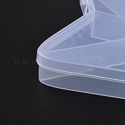 （不良品処分セール：傷あり）10グリッド透明プラスチックボックス  小さなジュエリーやビーズ用の星形のビーズ容器  透明  16.9x17.8x2.5cm  内径：8.7x2.95のCM&nbsp;LS-CON-XCP0002-62