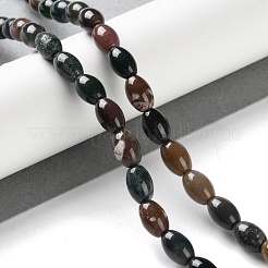 天然石インディアン瑪瑙ビーズ連売り  ライス  9x6mm  穴：1mm  約44個/連  15.94インチ（40.5cm）&nbsp;G-I369-B09-01