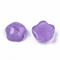 天然石ホワイトジェイドカボション  染め  ミディアム蘭  スター  12x12x5.5mm&nbsp;G-T131-52