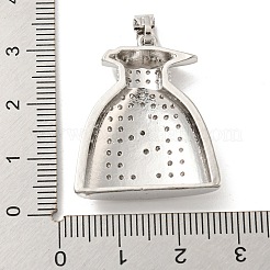 Brass Micro Pave Cubic Zirconia Pendants&nbsp;KK-P250-19P