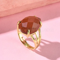 Brass Cuff Open Rings&nbsp;RJEW-D347-04G