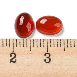天然石カボション  染め＆加熱  天然赤瑪瑙  8x6x3mm&nbsp;G-C107-6x8mm-4