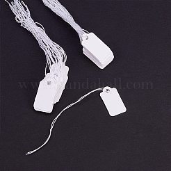 ジュエリーの値札  長方形  ホワイト  23x13mm&nbsp;TOOL-PH0008-03