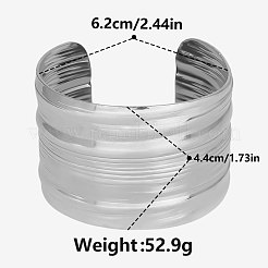 Hip-hop Stylish 304 Stainless Steel Cuff Bangles for Women&nbsp;EL2876-1