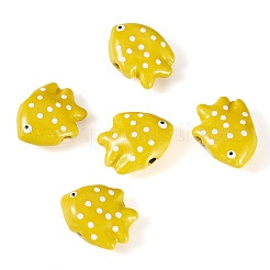 5Pcs Handmade Porcelain Beads&nbsp;PORC-TADJ0001-05C