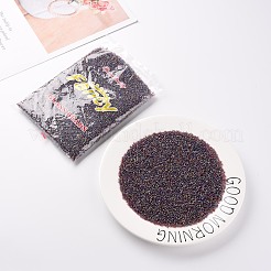 12/0 ガラスシードビーズ  トランス。色の虹  ラウンド  ミスティローズ  サイズ：直径約2mm  穴：1mm  約6666個/100g&nbsp;X1-SEED-A007-2mm-176