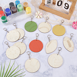 36Pcs Wooden Pendant Decorations&nbsp;AJEW-CN0007-02A