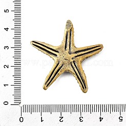 Brass Starfish Miniature Figurines Statues for Home Office Desktop Ornament&nbsp;KK-S335-06AB